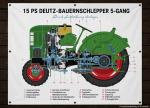 Deutz Knubbel F1L 514 Traktor Banner DIN A0